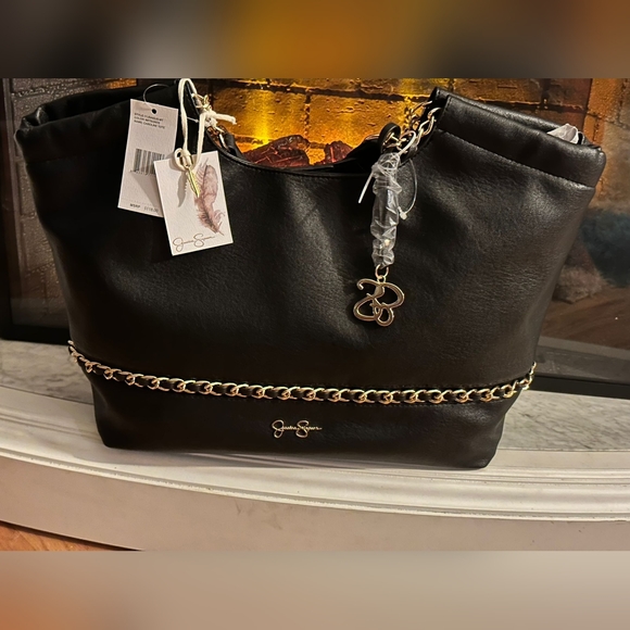 Jessica Simpson Bags Jessica Simpson Meteorite Black Tote Poshmark